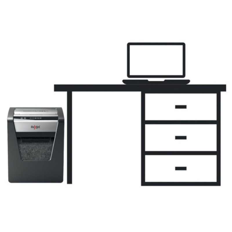 Niszczarka Rexel Momentum X415, konfetti, P-4, 15 kart., 23l, czarna