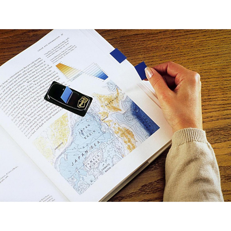 Zakładki indeksujące POST-IT® (680-B2EU), PP, 25,4x43,2mm, 2x50 kart., niebieskie