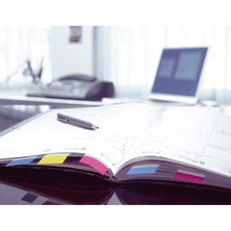 Zakładki indeksujące POST-IT® (680-BP2EU), PP, 25,4x43,2mm, 2x50 kart., jaskraworóżowe