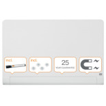 Tablica suchoś. -magn. NOBO Brillant, 100x60cm, panoramiczna 45", szklana, biała