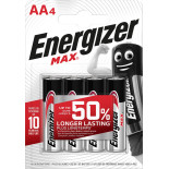 Bateria ENERGIZER Max, AA, LR6, 1,5V, 4szt.