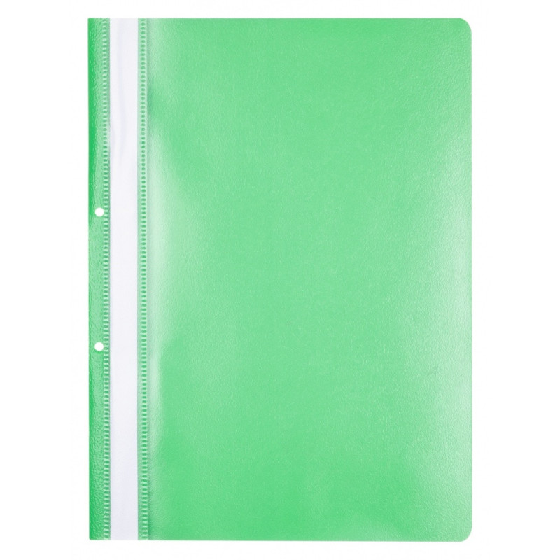 Skoroszyt OFFICE PRODUCTS, PP, A4, 2 otwory, 100/170mikr., wpinany, zielony