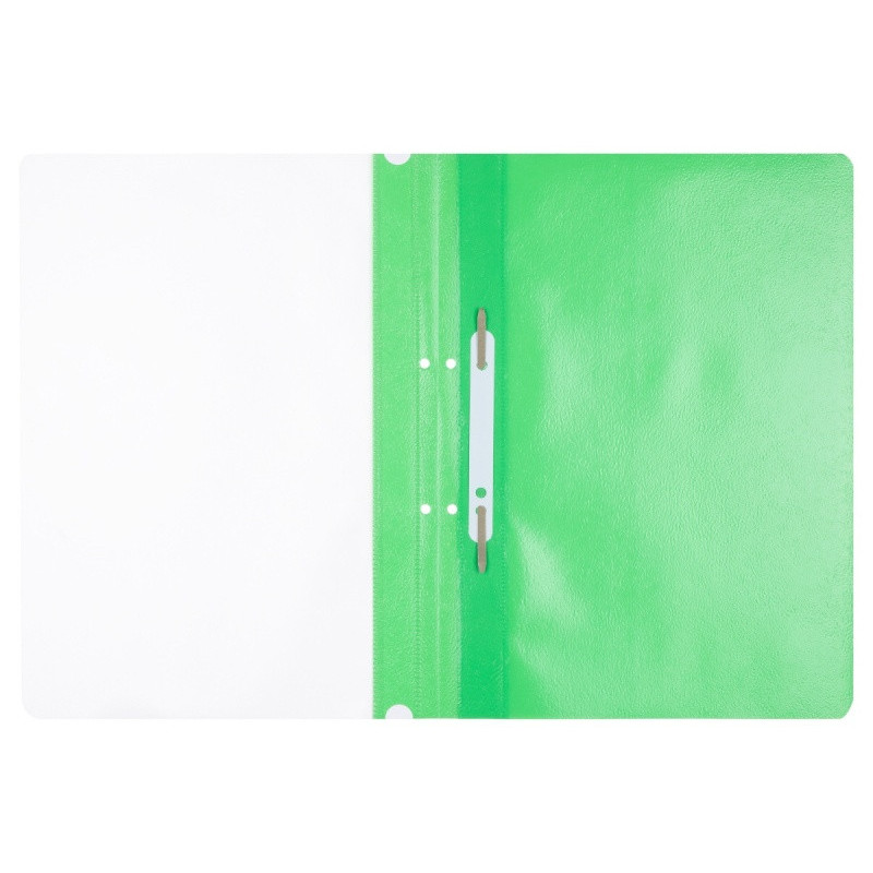 Skoroszyt OFFICE PRODUCTS, PP, A4, 2 otwory, 100/170mikr., wpinany, zielony