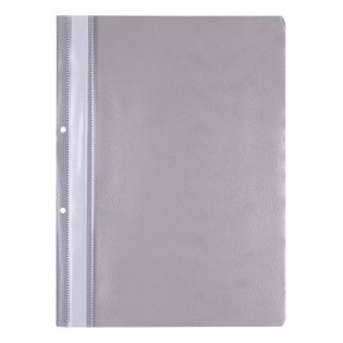 Skoroszyt OFFICE PRODUCTS, PP, A4, 2 otwory, 100/170mikr., wpinany, szary