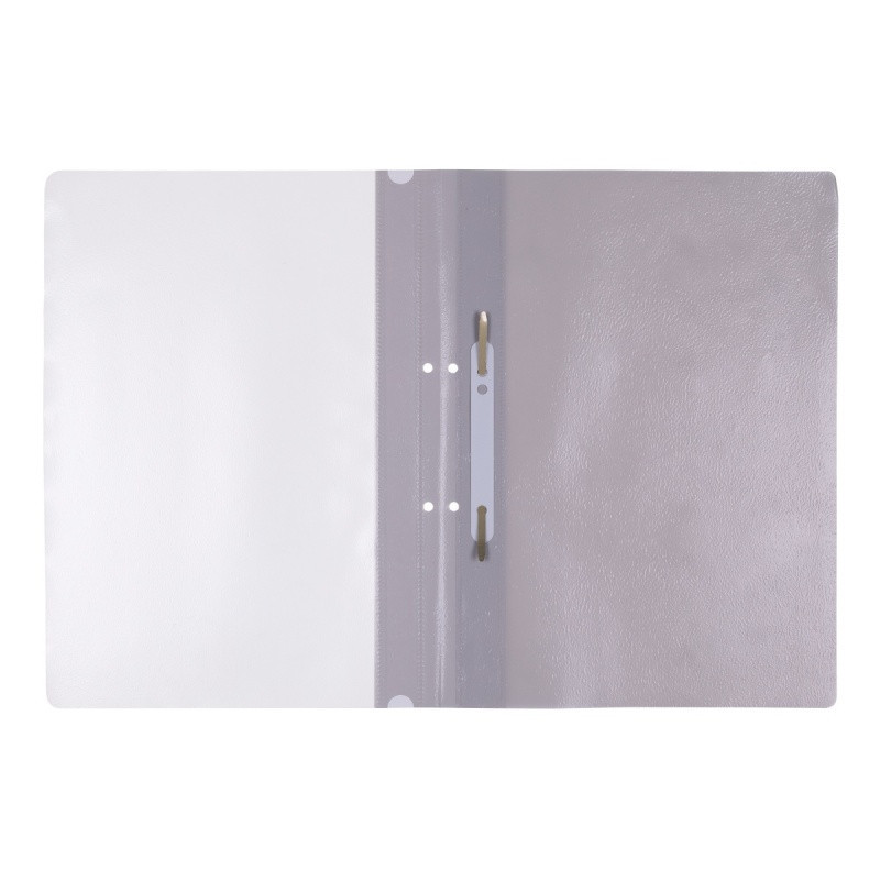 Skoroszyt OFFICE PRODUCTS, PP, A4, 2 otwory, 100/170mikr., wpinany, szary