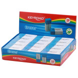 Gumka wielofunkcyjna KEYROAD Duo Eraser, pakowane na displayu, niebiesko-biała