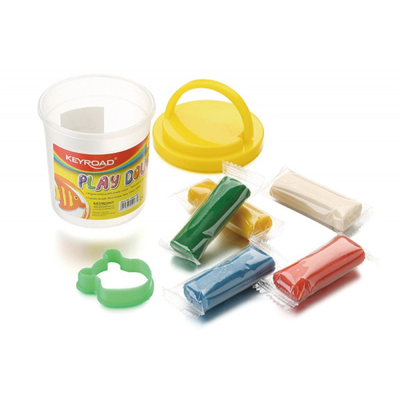 Ciastolina KEYROAD, 5szt., z foremkami, mix kolorów