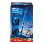 Długopis KEYROAD, 1,0mm, z miękkim uchwytem, pakowany na displayu, niebieski