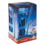 Długopis KEYROAD, 1,0mm, z miękkim uchwytem, pakowany na displayu, niebieski