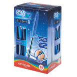 Długopis KEYROAD, 1,0mm, z miękkim uchwytem, pakowany na displayu, niebieski