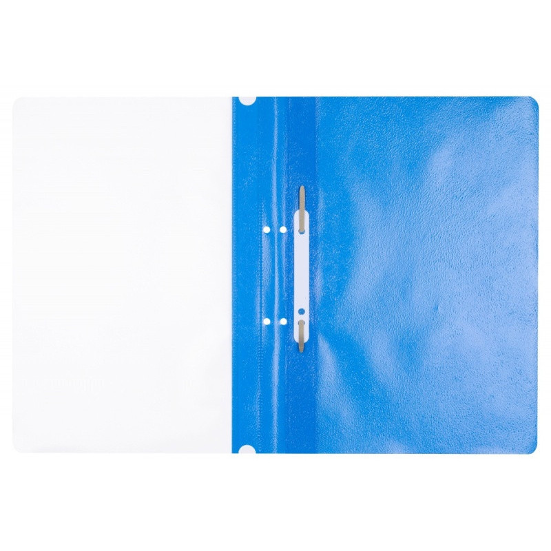 Skoroszyt OFFICE PRODUCTS, PP, A4, 2 otwory, 100/170mikr., wpinany, niebieski