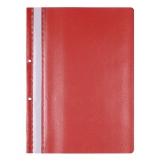 Skoroszyt OFFICE PRODUCTS, PP, A4, 2 otwory, 100/170mikr., wpinany, czerwony