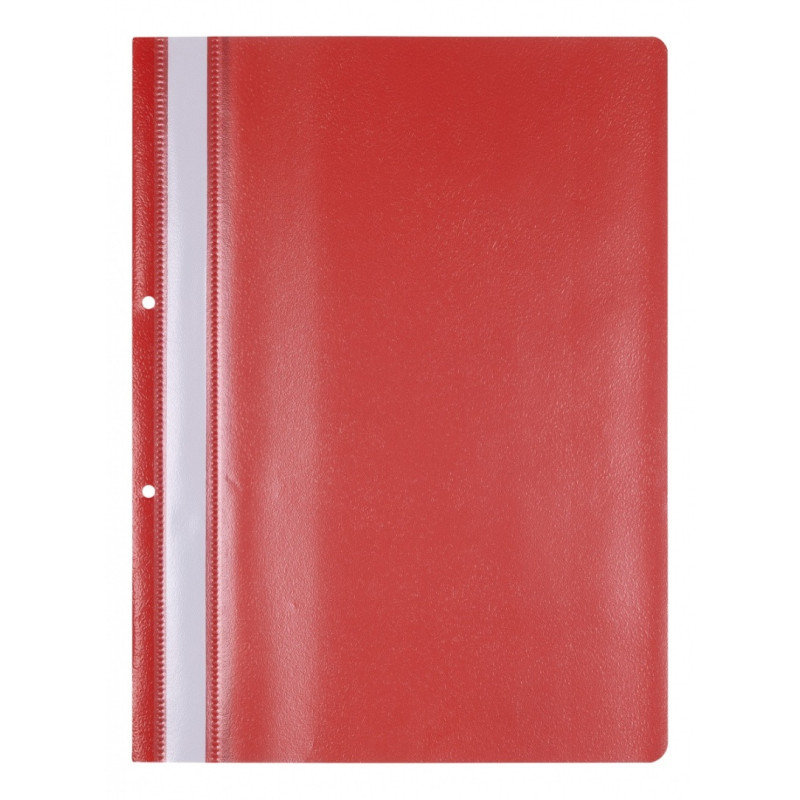 Skoroszyt OFFICE PRODUCTS, PP, A4, 2 otwory, 100/170mikr., wpinany, czerwony