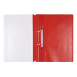Skoroszyt OFFICE PRODUCTS, PP, A4, 2 otwory, 100/170mikr., wpinany, czerwony
