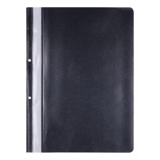 Skoroszyt OFFICE PRODUCTS, PP, A4, 2 otwory, 100/170mikr., wpinany, czarny