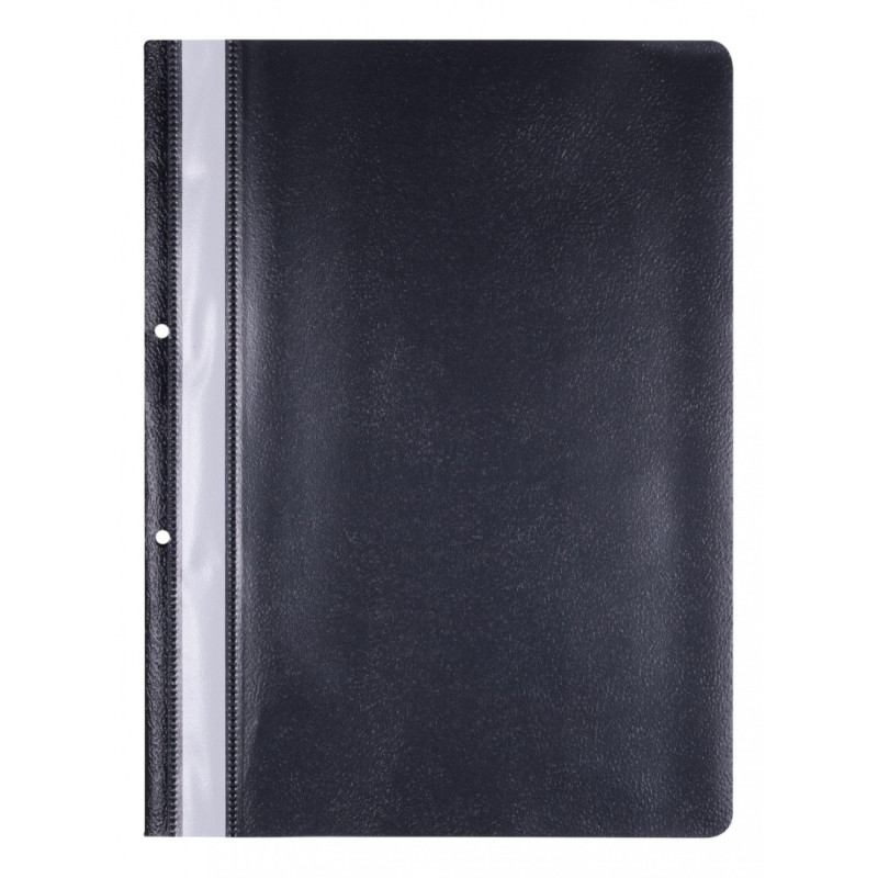 Skoroszyt OFFICE PRODUCTS, PP, A4, 2 otwory, 100/170mikr., wpinany, czarny