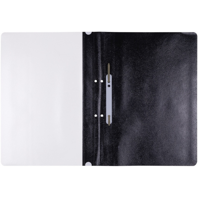 Skoroszyt OFFICE PRODUCTS, PP, A4, 2 otwory, 100/170mikr., wpinany, czarny