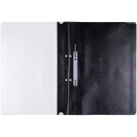 Skoroszyt OFFICE PRODUCTS, PP, A4, 2 otwory, 100/170mikr., wpinany, czarny