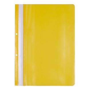 Skoroszyt OFFICE PRODUCTS, PP, A4, 2 otwory, 100/170mikr., wpinany, żółty