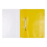 Skoroszyt OFFICE PRODUCTS, PP, A4, 2 otwory, 100/170mikr., wpinany, żółty