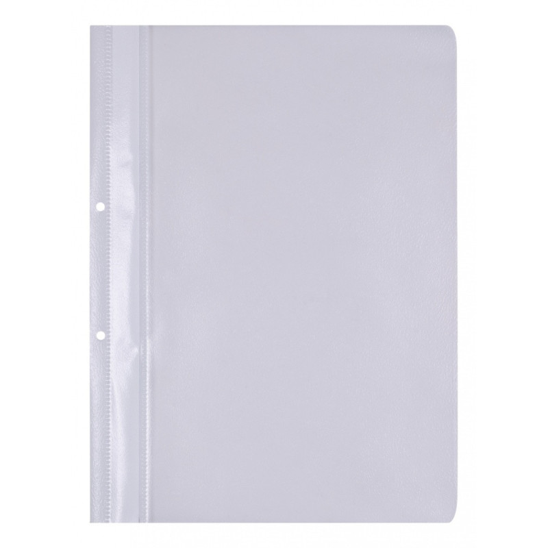 Skoroszyt OFFICE PRODUCTS, PP, A4, 2 otwory, 100/170mikr., wpinany, biały