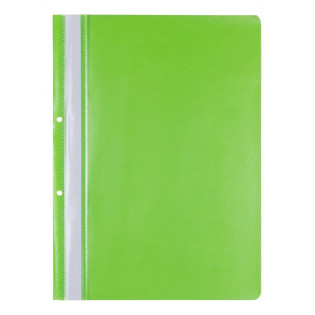 Skoroszyt OFFICE PRODUCTS, PP, A4, 2 otwory, 100/170mikr., wpinany, jasnozielony