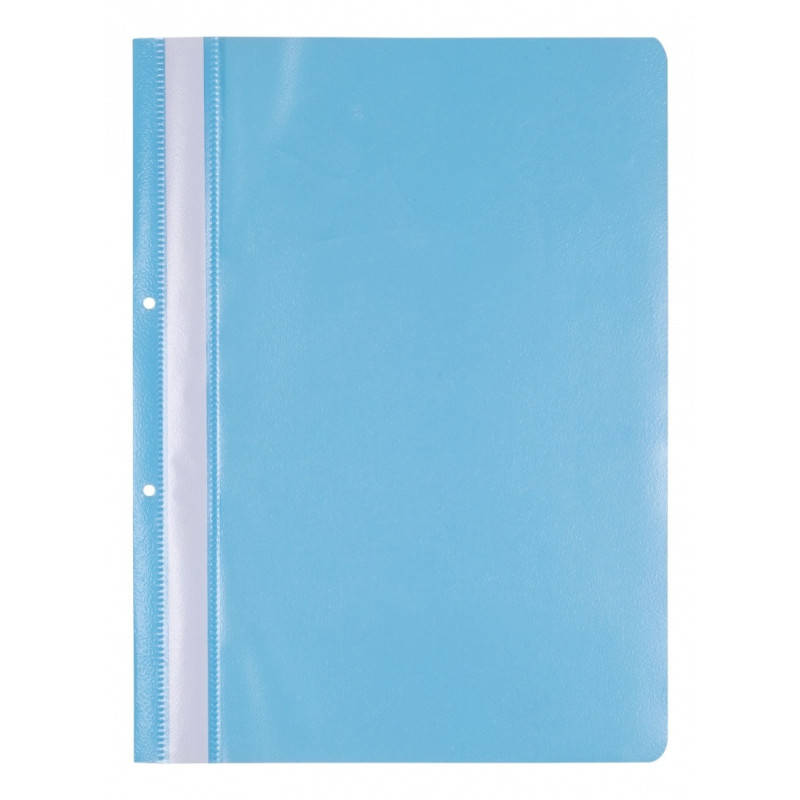 Skoroszyt OFFICE PRODUCTS, PP, A4, 2 otwory, 100/170mikr., wpinany, jasnoniebieski