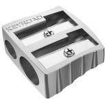 Temperówka KEYROAD Metal, aluminiowa, podwójna, srebrna