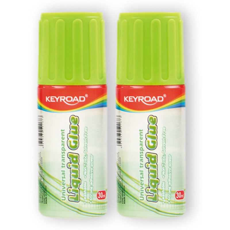 Klej w płynie KEYROAD, z gąbczastą końcówką, 30ml, pakowane na displayu