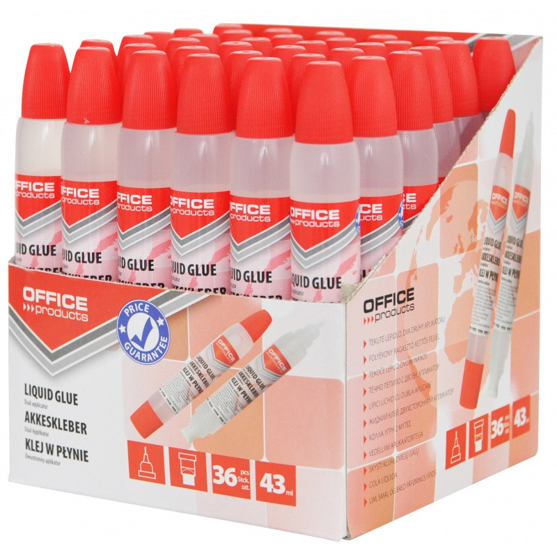 Klej w płynie OFFICE PRODUCTS, dwustronny, 43ml, transparentny