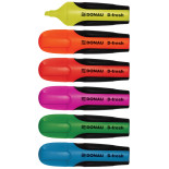 Zakreślacz fluorescencyjny DONAU D-Fresh, 2-5mm(linia), 6szt., mix kolorów