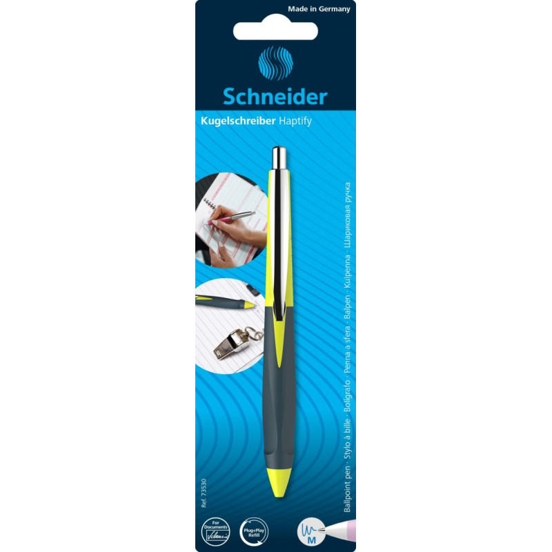 Długopis automatyczny Schneider Haptify, M, blister, mix kolorów
