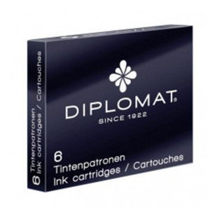Naboje do piór DIPLOMAT, 6szt., czarne