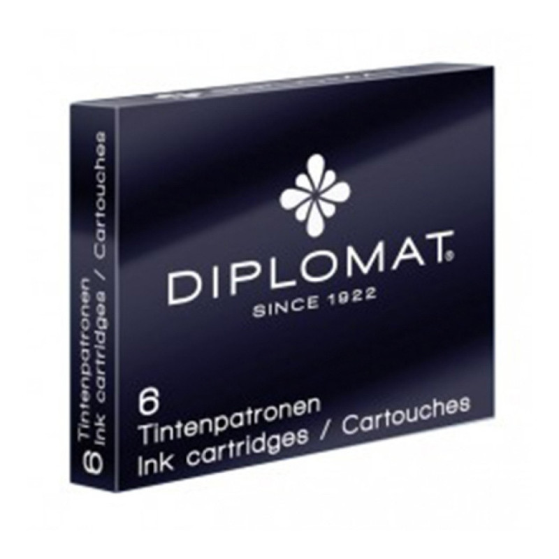 Naboje do piór DIPLOMAT, 6szt., czarne