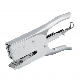 Zszywacz SAXDesign 630, zszywa do 40 kartek, na płasko, srebrny