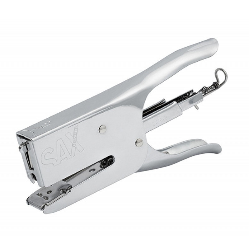 Zszywacz SAXDesign 630, zszywa do 40 kartek, na płasko, srebrny