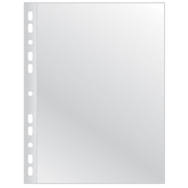 Koszulki na dokumenty Q-CONNECT, poszerzane, PP, A4, groszkowe, 40mikr., 50szt.