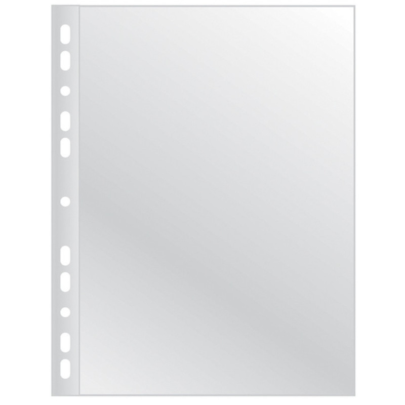 Koszulki na dokumenty Q-CONNECT, poszerzane, PP, A4, groszkowe, 100mikr., 50szt.