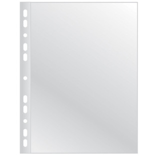 Koszulki na dokumenty Q-CONNECT, poszerzane, PP, A4, groszkowe, 75mikr., 50szt.