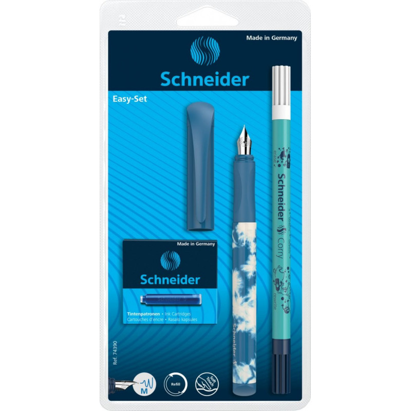 Pióro wieczne SCHNEIDER Easy Set, M, blister, mix kolorów