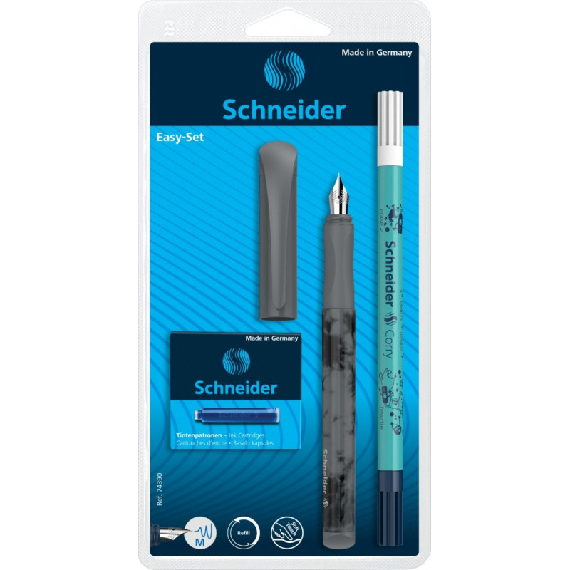 Pióro wieczne SCHNEIDER Easy Set, M, blister, mix kolorów