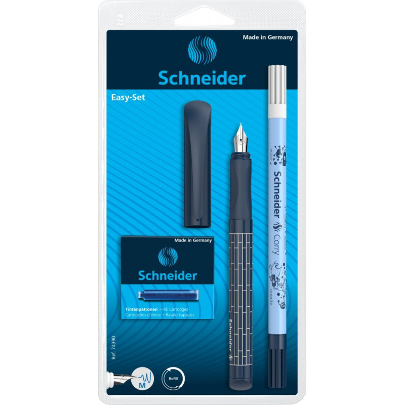 Pióro wieczne SCHNEIDER Easy Set, M, blister, mix kolorów