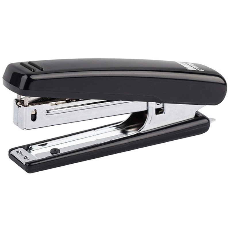 Zszywacz ICO Boxer Mini, zszywa do 10 kartek, zintegrowany rozszywacz, czarny