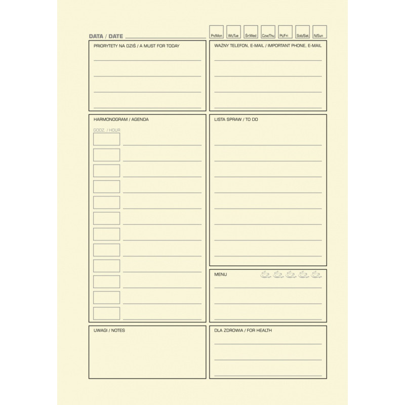 Notatnik DONAU Life, organizer, 165x230mm, 80 kart., zielony