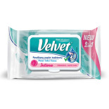 Papier toaletowy celulozowy VELVET Moist Intima, nawilżany, 48 listków, biały
