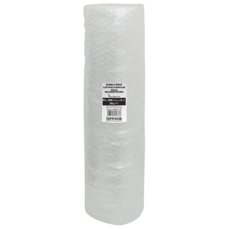 Folia bąbelkowa OFFICE PRODUCTS, szer. 50cm, 5m, 35g/m2, transparentna