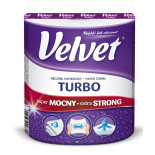 Ręcznik w roli celulozowy VELVET Turbo, 3-warstwowy, 340 listków, biały