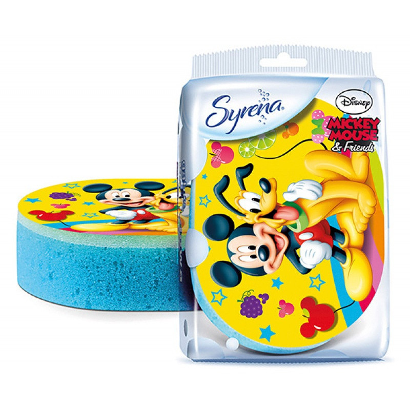 Gąbka kąpielowa SYRENA Myszka Miki, mix kolorów