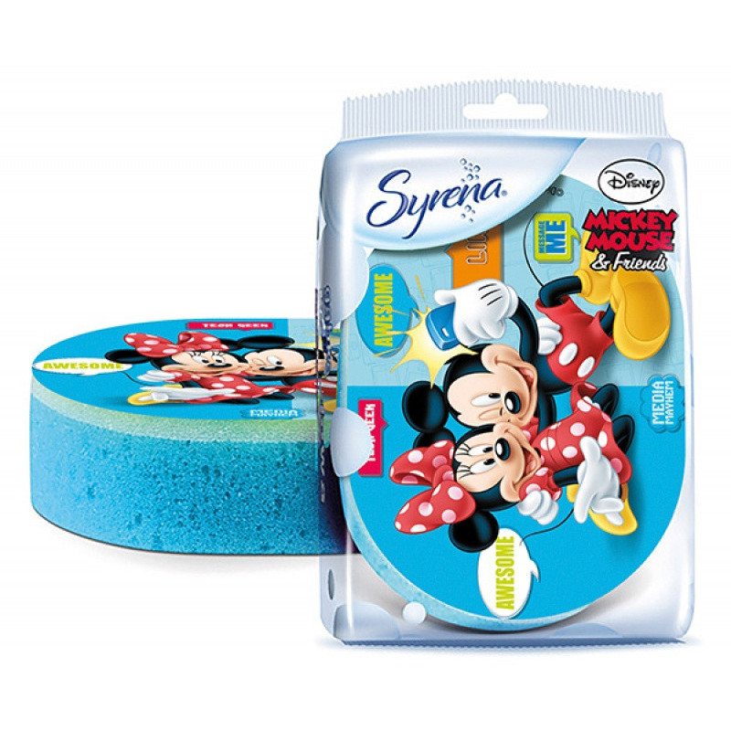 Gąbka kąpielowa SYRENA Myszka Miki, mix kolorów