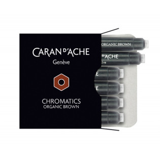 Naboje CARAN D'ACHE Chromatics Organic Brown, 6szt., brązowe